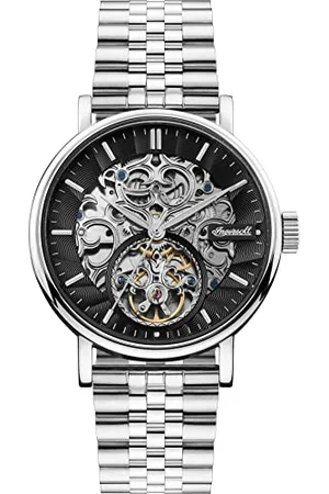 INGERSOLL 1892 1892 The Charles Mens 44mm Automatic Watch with Skeleton Dial and Stainless Steel Bracelet I05804B