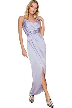 Trendyol Women Maxi The wrap Fitted Woven Evening Dress