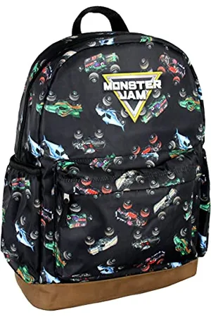 Da Intimo Monster Jam Trucks Grave Digger Megalodon All Over Print Backpack Black, One Size