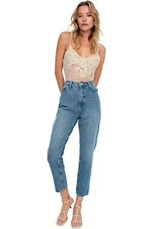 Trendyol Women More Sustainable Normal Waist Straight Leg Mom Jeans