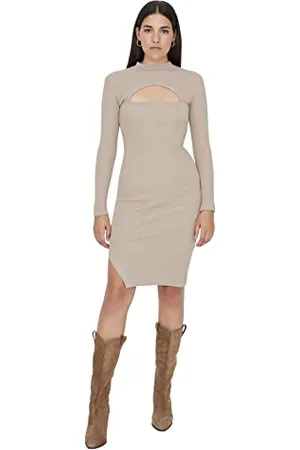 Trendyol Women Midi Bodycon Fitted Knit Dress