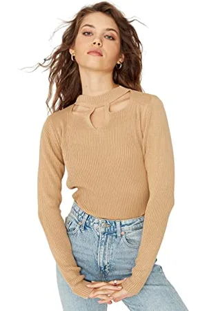 Trendyol FeMan Regular fit Basic Standing Collar Knitwear Sweater