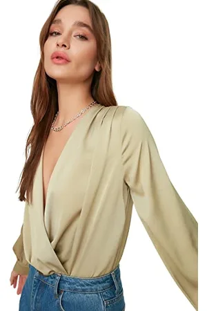 Trendyol Women Straight Woven Bodysuit