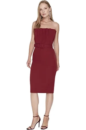 Trendyol Women Midi Bodycon Fitted Woven Dress
