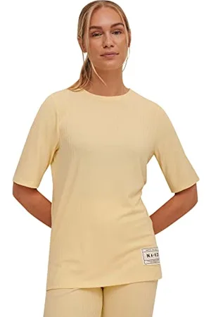 NA-KD Patch Detail Ribbed Tee, , X-Large