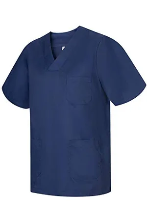MISEMIYA Scrub Top Unisex Scrubs - Medical Uniform V-Neck Tunic Scrub Top 817 - Medium
