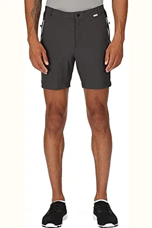 Regatta Mens Mountain Ii Walking Shorts, Ash/Black, 32W UK