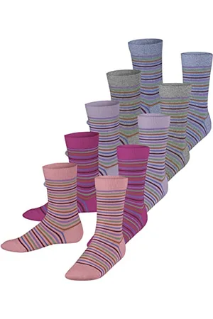 ESPRIT Unisex Kids Multi Stripe 5-Pack Socks, Cotton, , 9-11.5 (Pack Of 5)