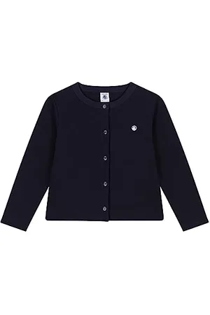 Petit Bateau Girls A08kc Cardigan, Blue Smoking, 4 Years UK