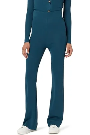 THE DROP Ellison Rib Flare-Leg Sweater Pant, , X-Small