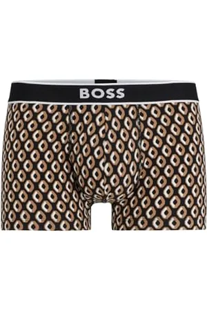 HUGO BOSS Mens Trunk 24 Print Seasonal-Print Trunks in Stretch Cotton