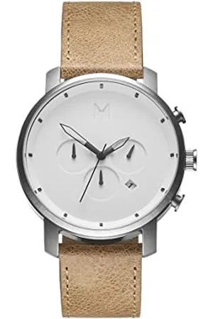 MVMT Analogue Quartz Watch for Men with Beige Leather Strap - D-MC01WT