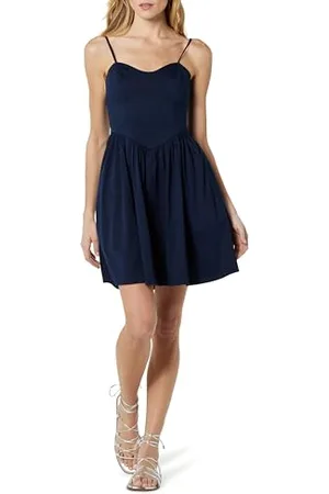 THE DROP Perla Shaped Waist Mini Dress, , L