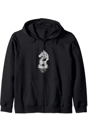 Tshirt Shirt T-Shirt Pullover Hoodie Sweater Style Chess Figure T-Shirt Chess Motif Chess Horse Mobile Phone Case Zip Hoodie