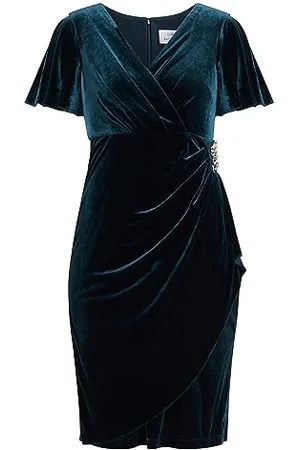 Gina Bacconi Velvet Dress with Embellishment Detail, , 14