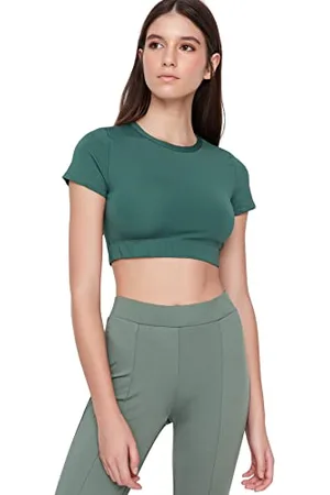 Trendyol Women Sportswear Fitted Basic Crew Neck Knit Blouse