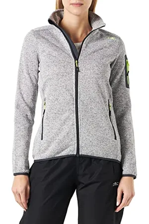 CMP Knit-Tech-Jacke für Damen, Grau-Zitrone, D40