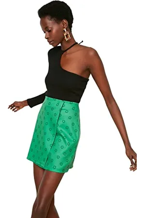 Trendyol FeMan Mini Pencil Skirt Shift Woven Skirt