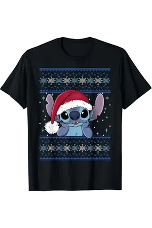 Disney Lilo & Stitch Christmas Stitch Santa Hat T-Shirt