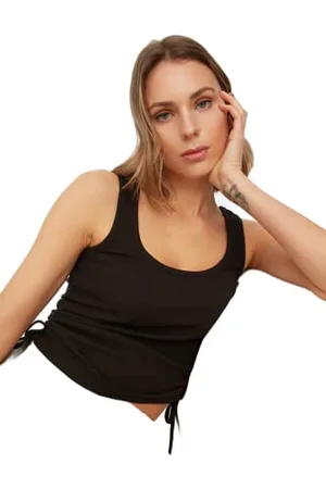 Trendyol Women Slim fit Basic Scoop neck Knitted Singlet