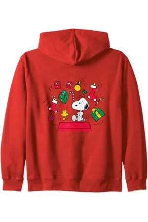 Peanuts Snoopy & Woodstock Christmas Overload Zip Hoodie