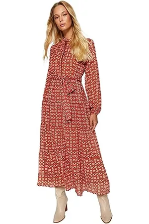 Trendyol Women Modest Maxi Skater Relaxed Woven Modest Dresses