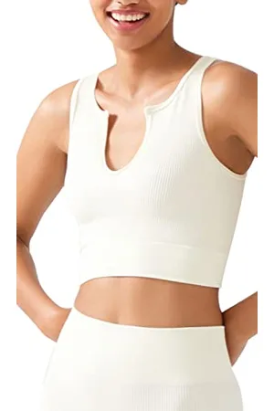 LOS OJOS Sleeveless Crop Tops for Women - Tank Tops for Yoga, Running, Workout