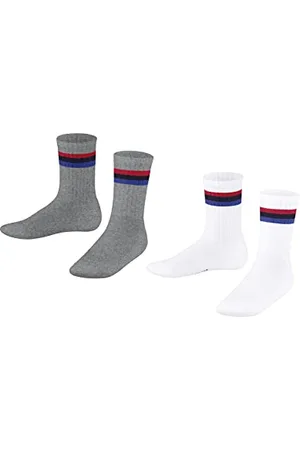 ESPRIT Unisex Kids Tennis Stripe Multipack K So Cotton Patterned 2 Pairs Socks, , 9-11.5