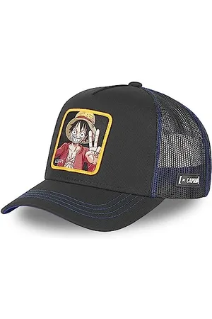 Capslab Luffy One Piece Black Trucker Cap
