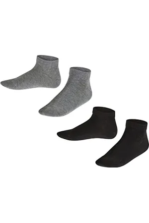 Falke Unisex Kids Happy Double Pack K Sn Cotton Low-Cut Plain 2 Pairs Trainer Socks, , 9-11.5