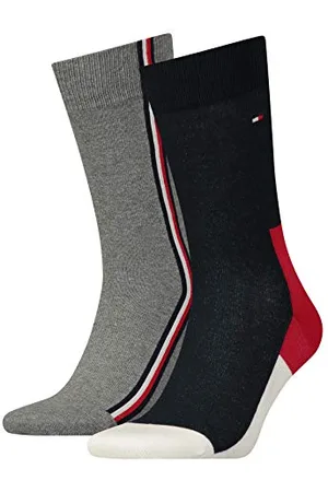 Tommy Hilfiger Mens Classic CLSSC SOCK, Navy/Red, 9-11 UK