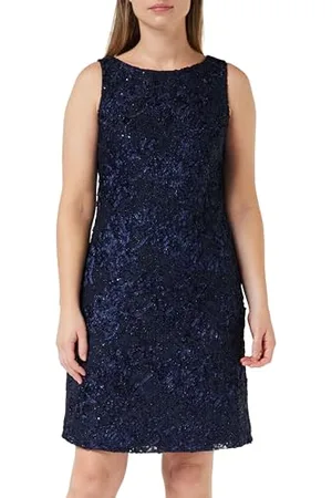 Gina Bacconi Short Rosette Shift Dress with Elongated Chiffon Cascade Jacket, , 12