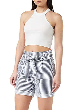 VERO MODA Blue Striped Short with Waist Belt ( , XS)