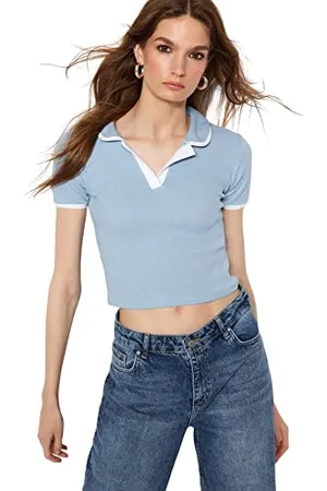 Trendyol Women Fitted Basic Polo Neck Knit Blouse