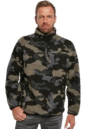 Brandit Teddy Fleece Pullover Winter Jumper with Fleece Lined Hunting Outdoor Plush - , M