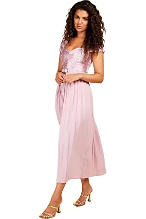 Little Mistress Spot Pleated Midi Dress, 12