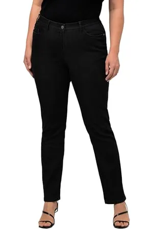 Ulla Popken Womenswear Plus Size Curvy Oversize Basic V-Neck Relaxed Fit Short Sleeve Tee 62+ 515283100-62+