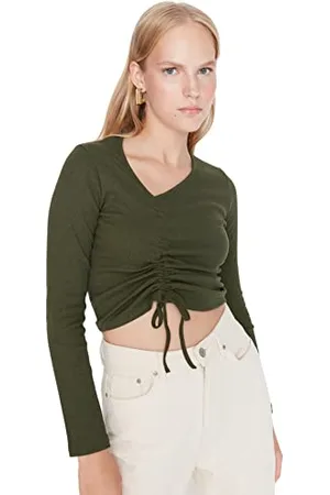 Trendyol Women Regular fit Basic Crew Neck Knit Blouse