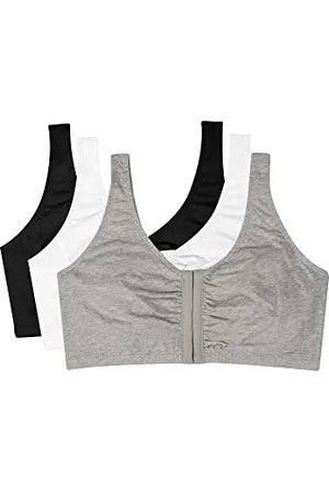 Fruit Of The Loom Womens Front Close Builtup 3-Pack (One Set Pads) Sports Bra, , 48 UK