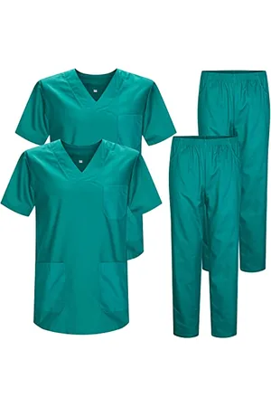 MISEMIYA Pack * 2 Pcs - Uniforms Unisex Scrub Set – Medical Uniform with Scrub Top and Pants - Ref.2-8178 - Large