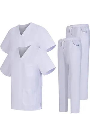 MISEMIYA Pack * 2 Pcs - Uniforms Unisex Scrub Set – Medical Uniform with Scrub Top and Pants - Ref.2-8178 - X-Small