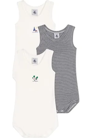 Petit Bateau Baby A0a1n Bodysuit, , 3-6 Months (Pack of 3)