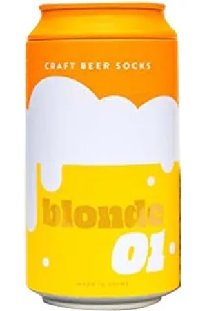 Luckies Of London Craft Beer Socks Novelty Socks & Beer Gifts For Men Birthday Presents For Dad & Grandad Gifts Mens Socks & Funny Gifts For Men Funny Socks & Gifts For Dad Blonde Lager