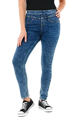 M17 Women Ladies Denim Jeans Jeggings Sculpt Pull On Skinny Fit Casual Cotton Trousers Pants with Pockets (14, )