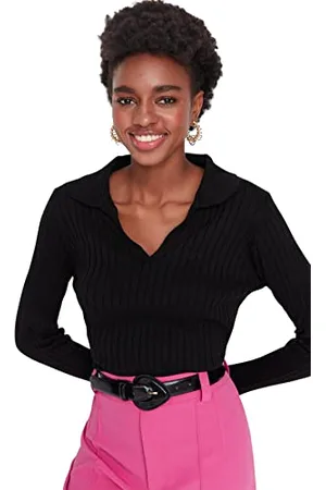 Trendyol Women Slim fit Basic Polo Neck Knitwear Sweater
