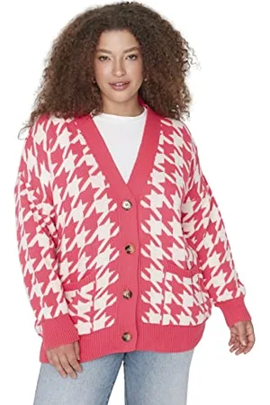 Trendyol Plus Size Cardigan - Purple - Regular