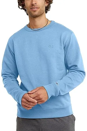 Champion MensS0888Powerblend Pullover Sweatshirt Long Sleeve Sweatshirt - Blue - XL