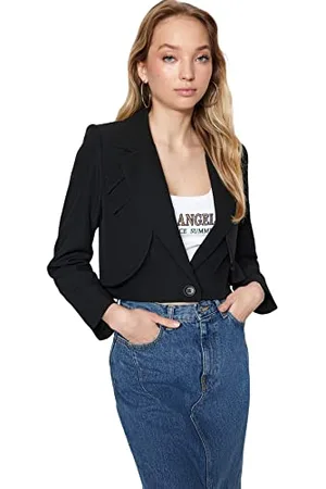 Trendyol Women Regular fit Basic Lapel Collar Woven Jacket, ,34