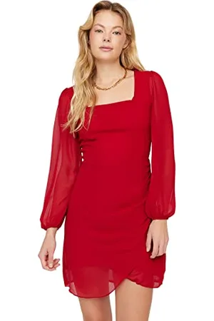 Trendyol FeMan Mini A-line Regular fit Woven Dress, ,36