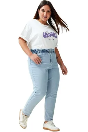 Trendyol Woman Große Größen High Waist Straight Leg Plus Size Jeans